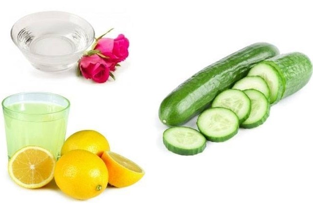 Cucumber-juice-glycerine-and-rose-water beauty tips